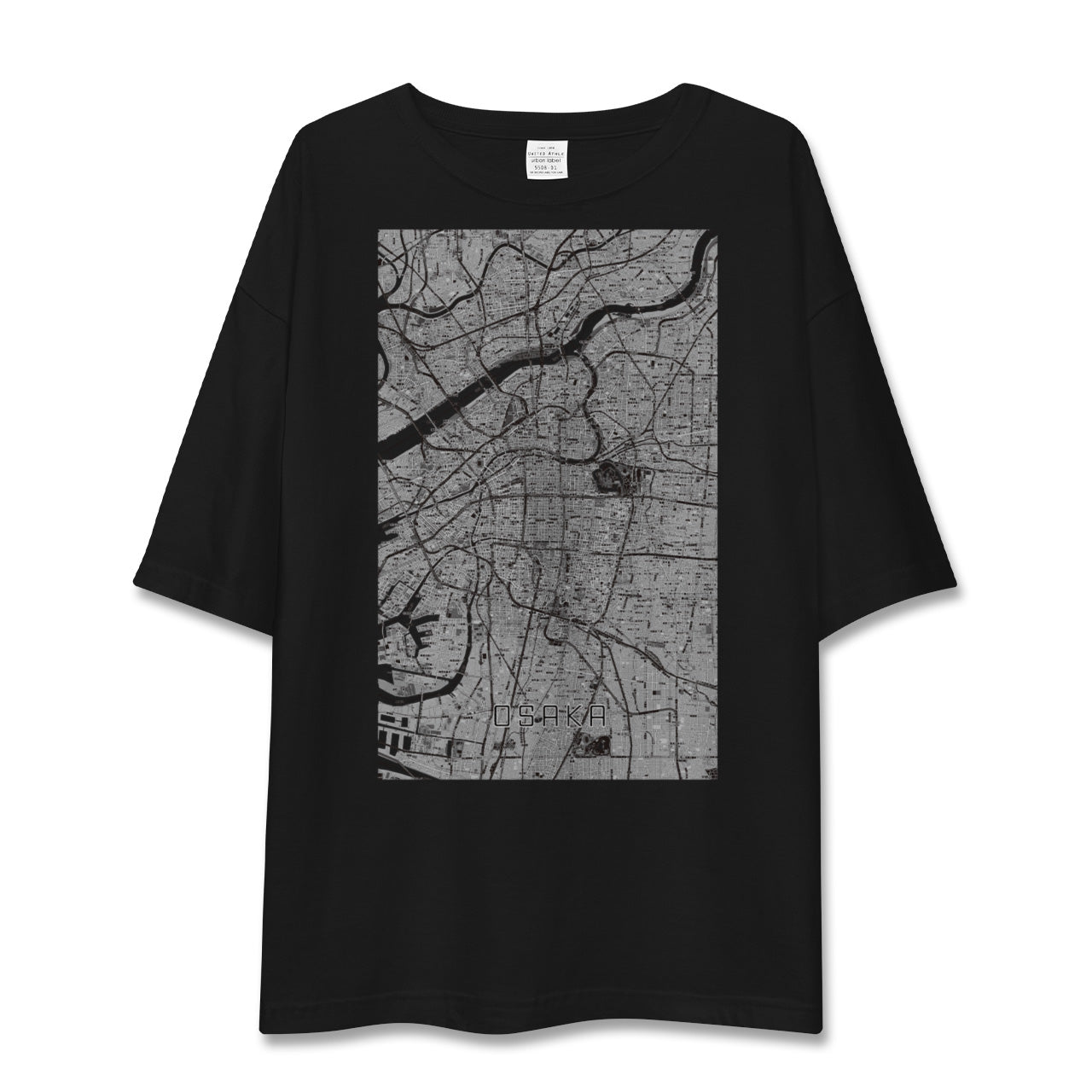 【大阪(大阪府)】地図柄ビッグシルエットTシャツ