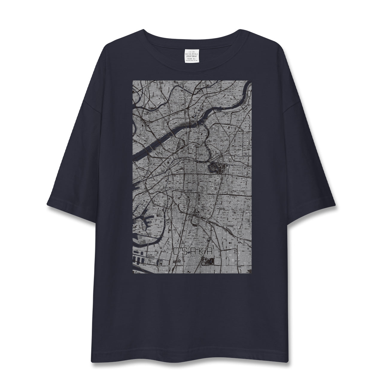 【大阪(大阪府)】地図柄ビッグシルエットTシャツ