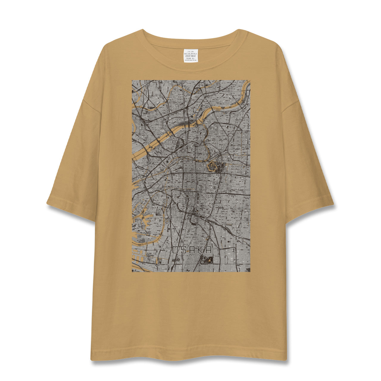 【大阪(大阪府)】地図柄ビッグシルエットTシャツ