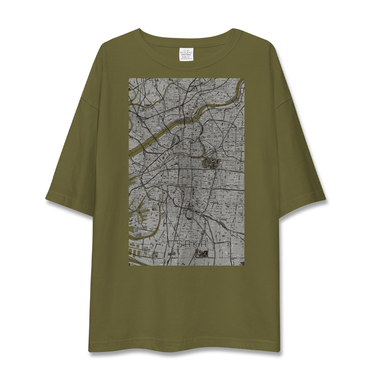 【大阪(大阪府)】地図柄ビッグシルエットTシャツ