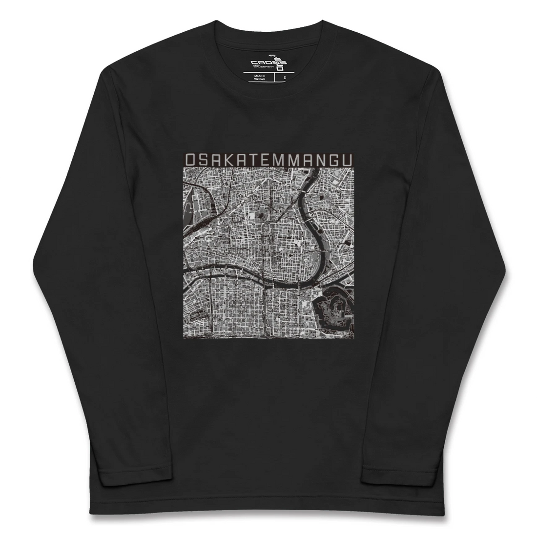 【大阪天満宮(大阪府)】地図柄ロングスリーブTシャツ
