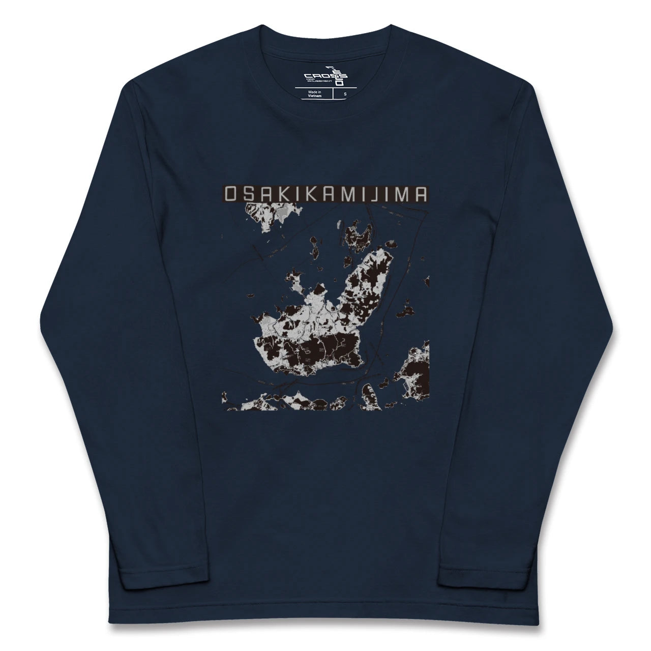 【大崎上島(広島県)】地図柄ロングスリーブTシャツ