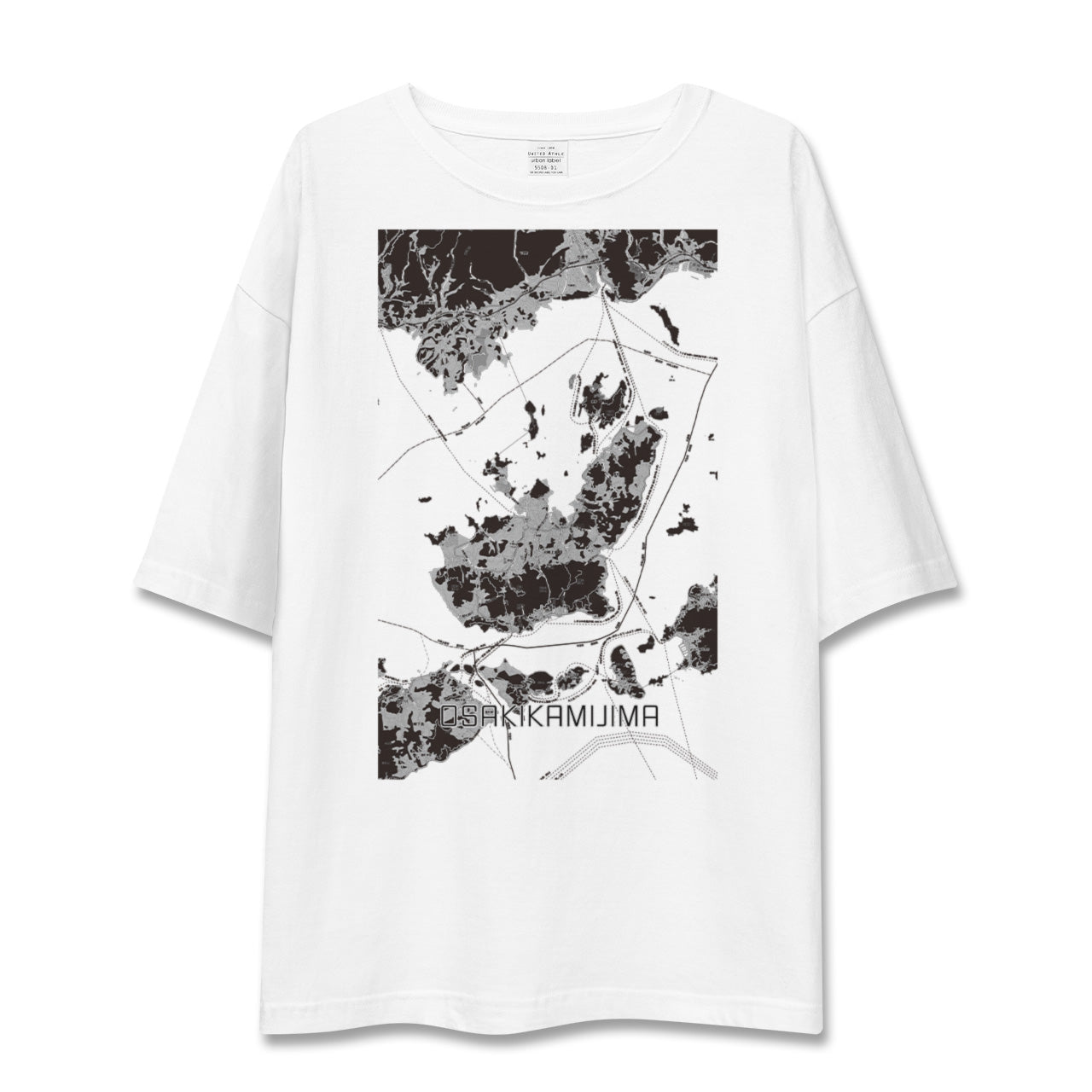 【大崎上島(広島県)】地図柄ビッグシルエットTシャツ