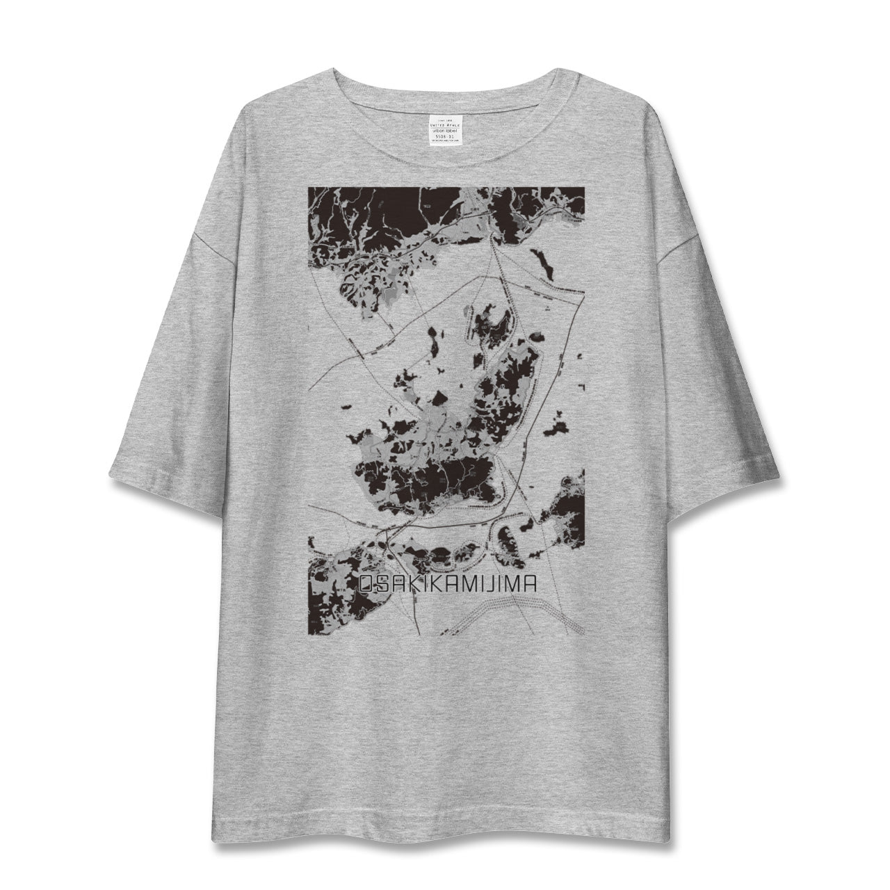 【大崎上島(広島県)】地図柄ビッグシルエットTシャツ