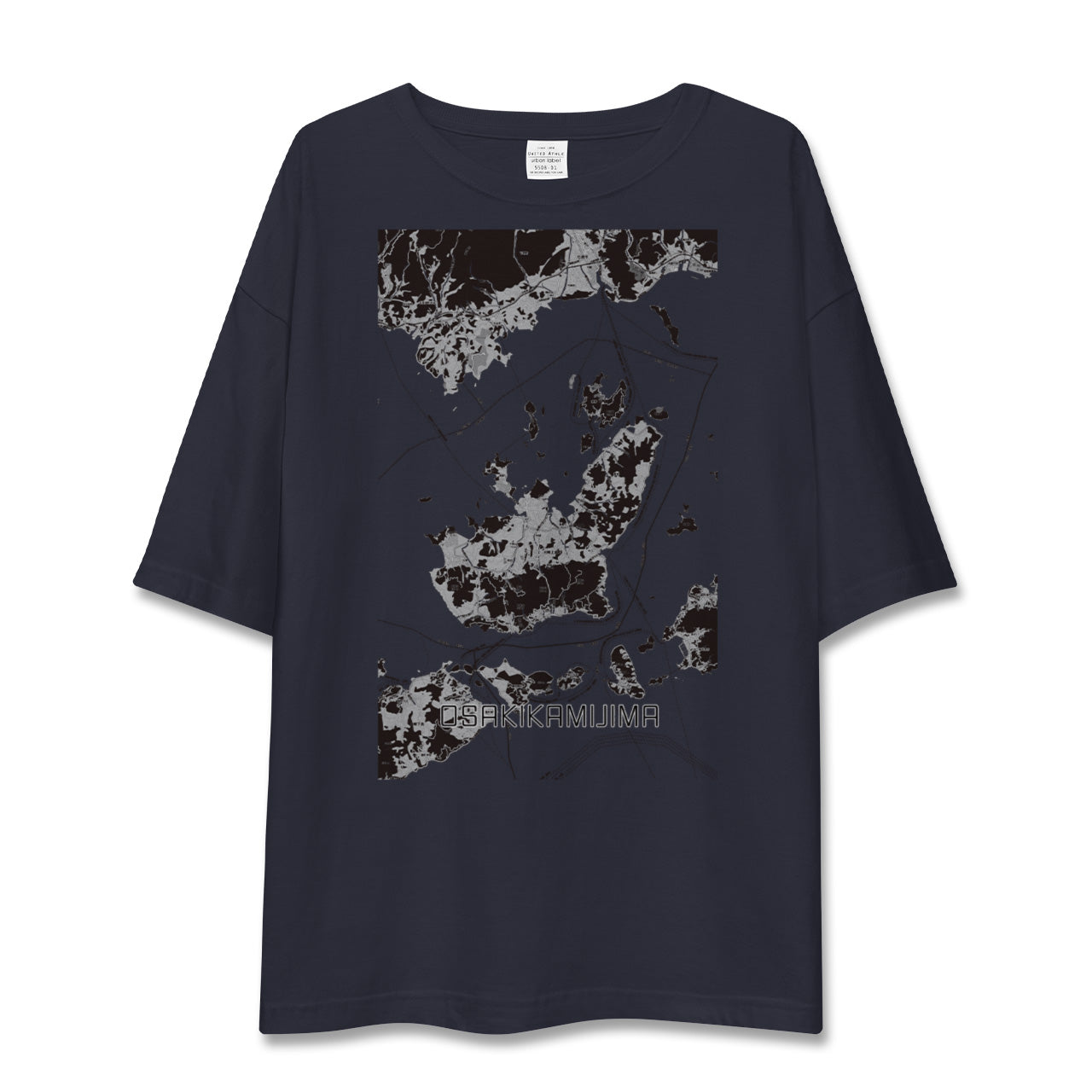 【大崎上島(広島県)】地図柄ビッグシルエットTシャツ