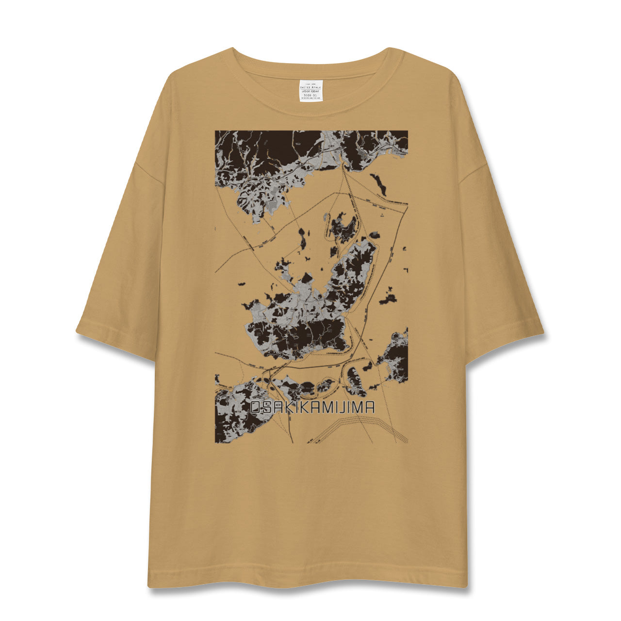 【大崎上島(広島県)】地図柄ビッグシルエットTシャツ