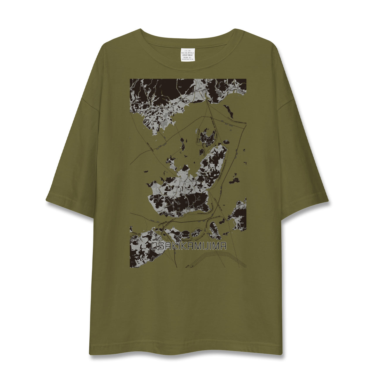 【大崎上島(広島県)】地図柄ビッグシルエットTシャツ