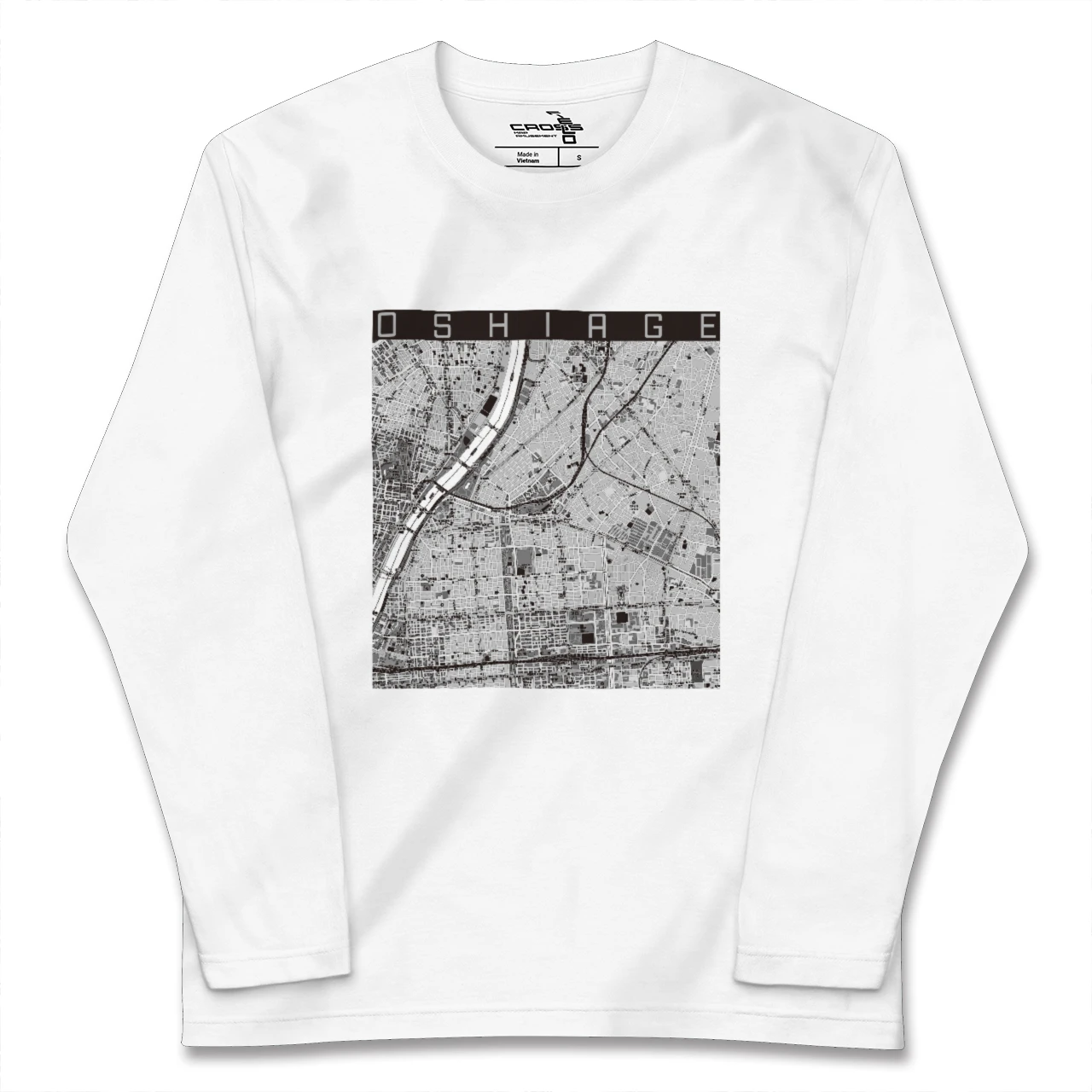 【押上(東京都)】地図柄ロングスリーブTシャツ