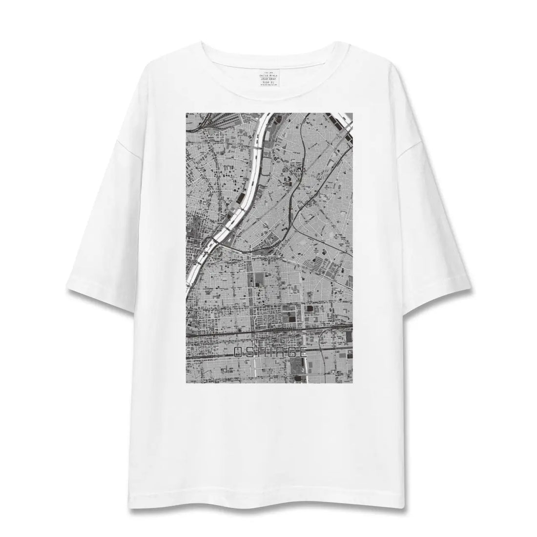 【押上(東京都)】地図柄ビッグシルエットTシャツ