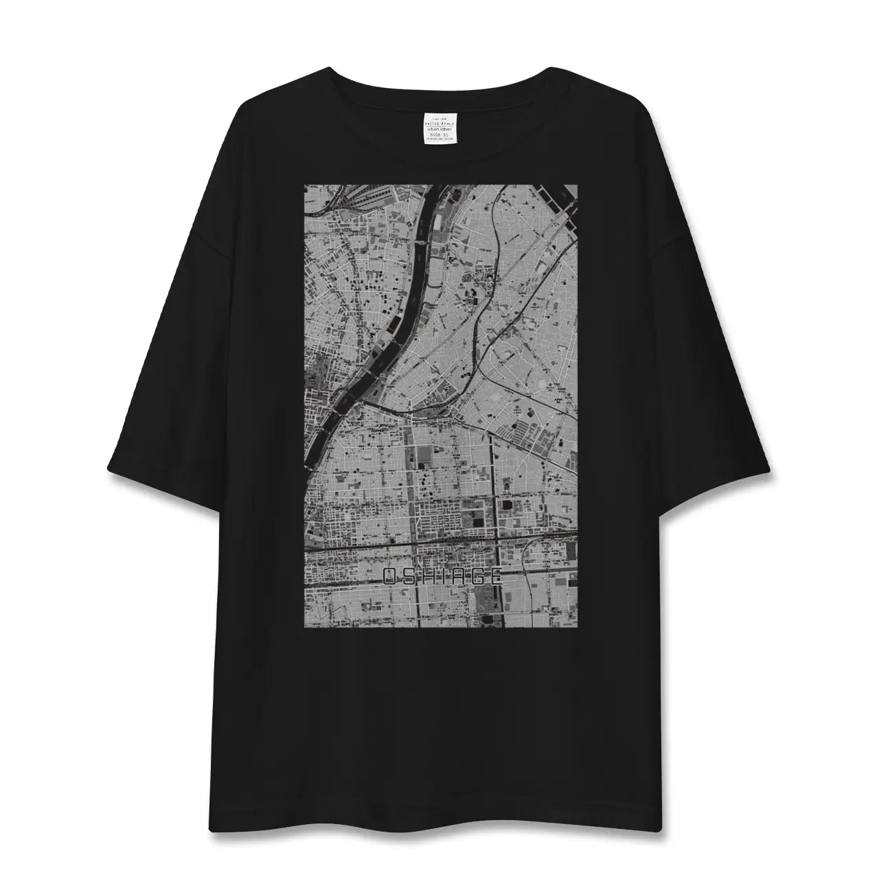 【押上(東京都)】地図柄ビッグシルエットTシャツ