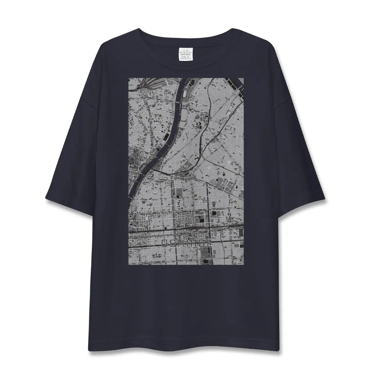 【押上(東京都)】地図柄ビッグシルエットTシャツ
