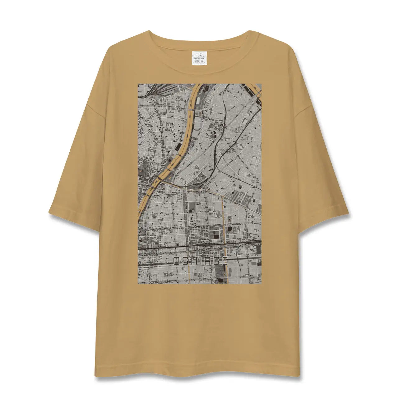 【押上(東京都)】地図柄ビッグシルエットTシャツ