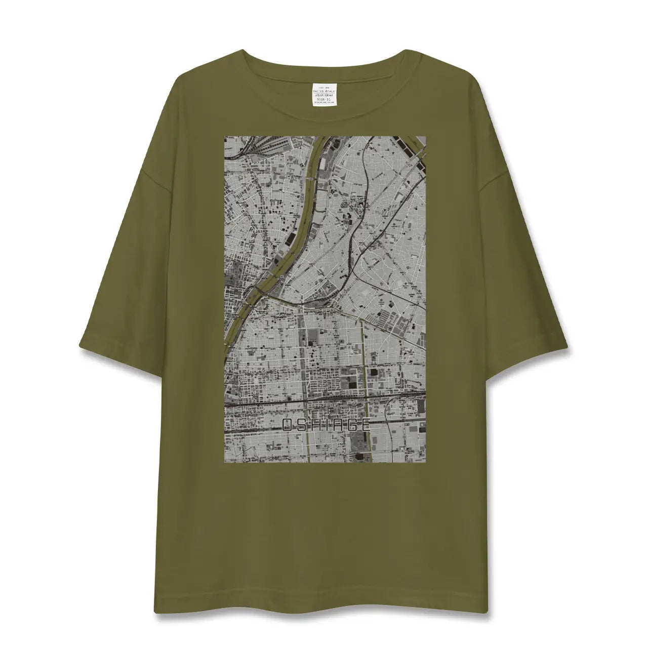 【押上(東京都)】地図柄ビッグシルエットTシャツ