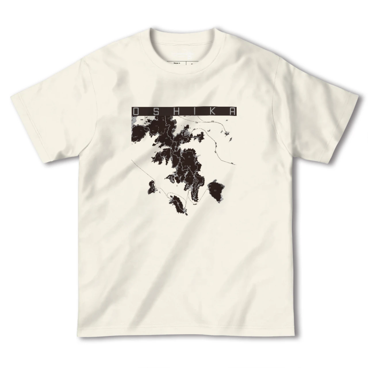 【牡鹿(宮城県)】地図柄ヘビーウェイトTシャツ