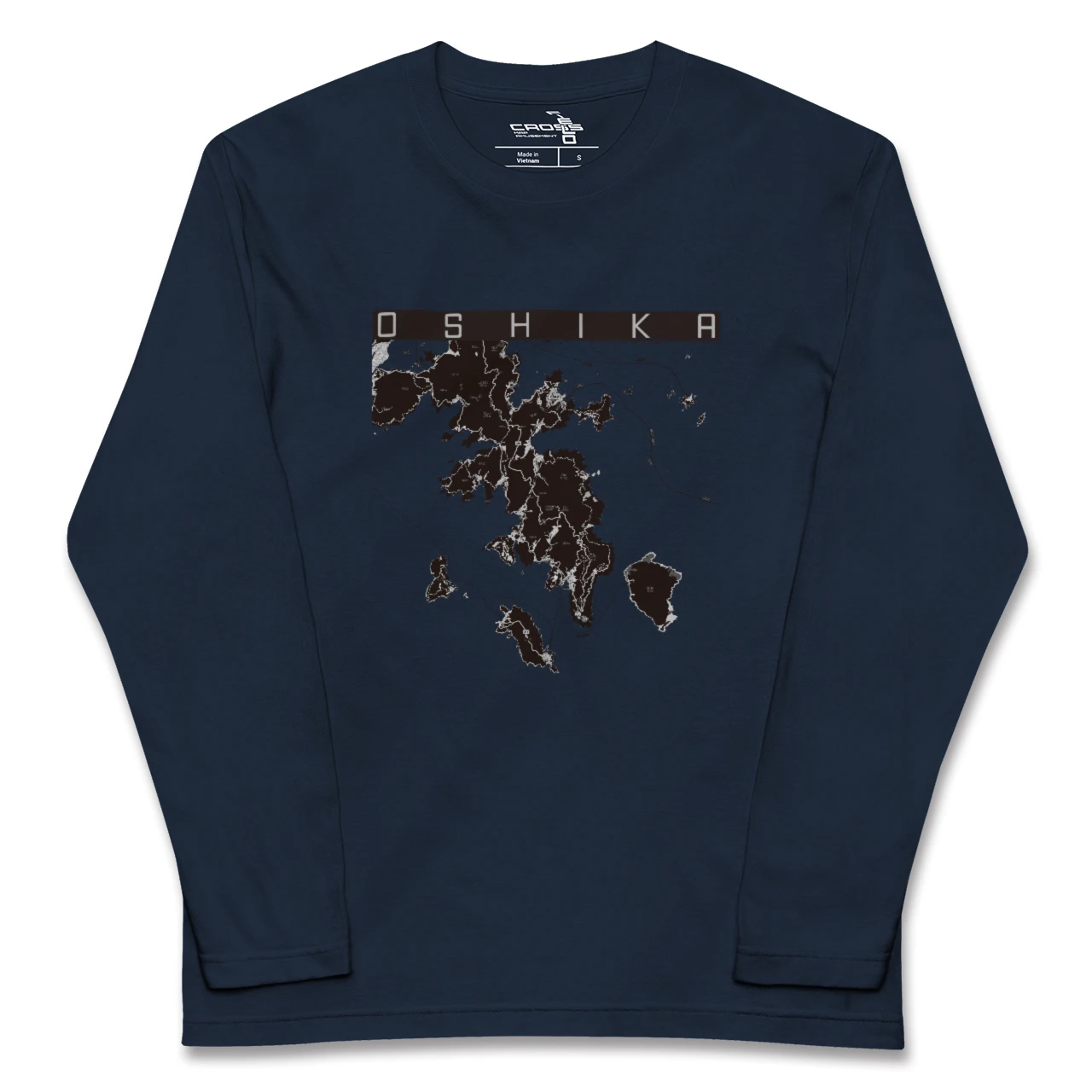 【牡鹿(宮城県)】地図柄ロングスリーブTシャツ