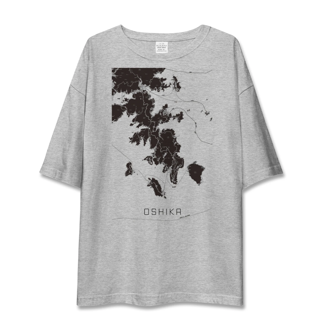 【牡鹿(宮城県)】地図柄ビッグシルエットTシャツ