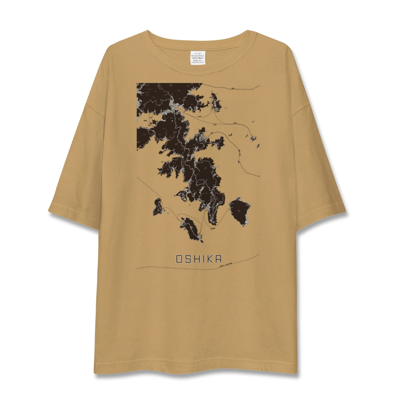【牡鹿(宮城県)】地図柄ビッグシルエットTシャツ