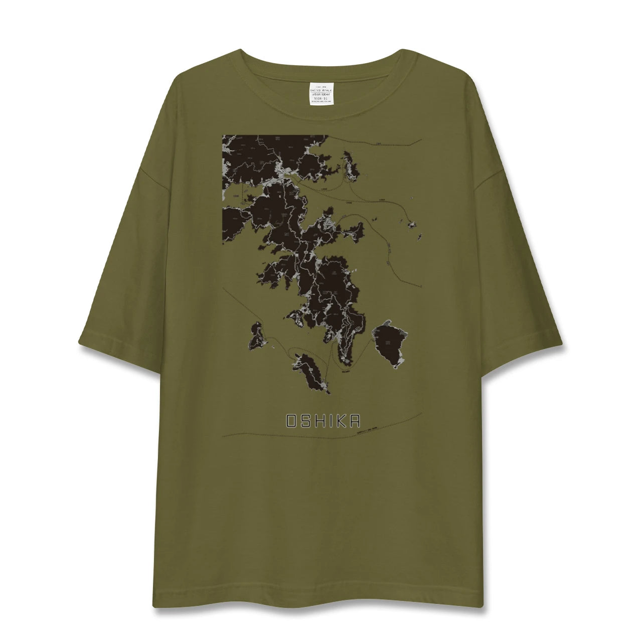 【牡鹿(宮城県)】地図柄ビッグシルエットTシャツ