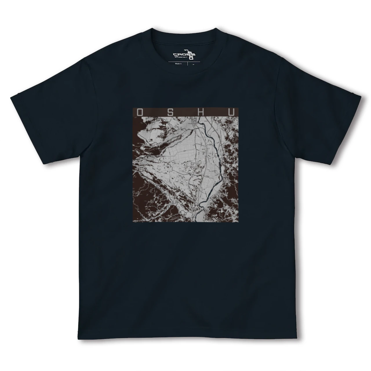 【奥州(岩手県)】地図柄ヘビーウェイトTシャツ