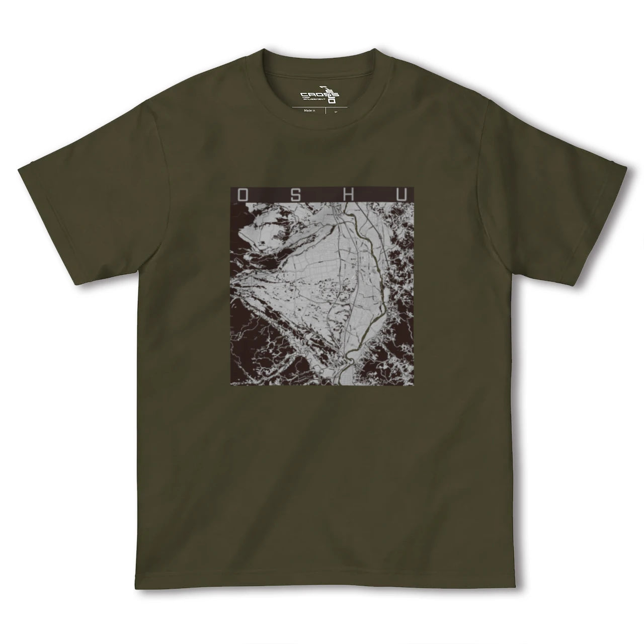 【奥州(岩手県)】地図柄ヘビーウェイトTシャツ