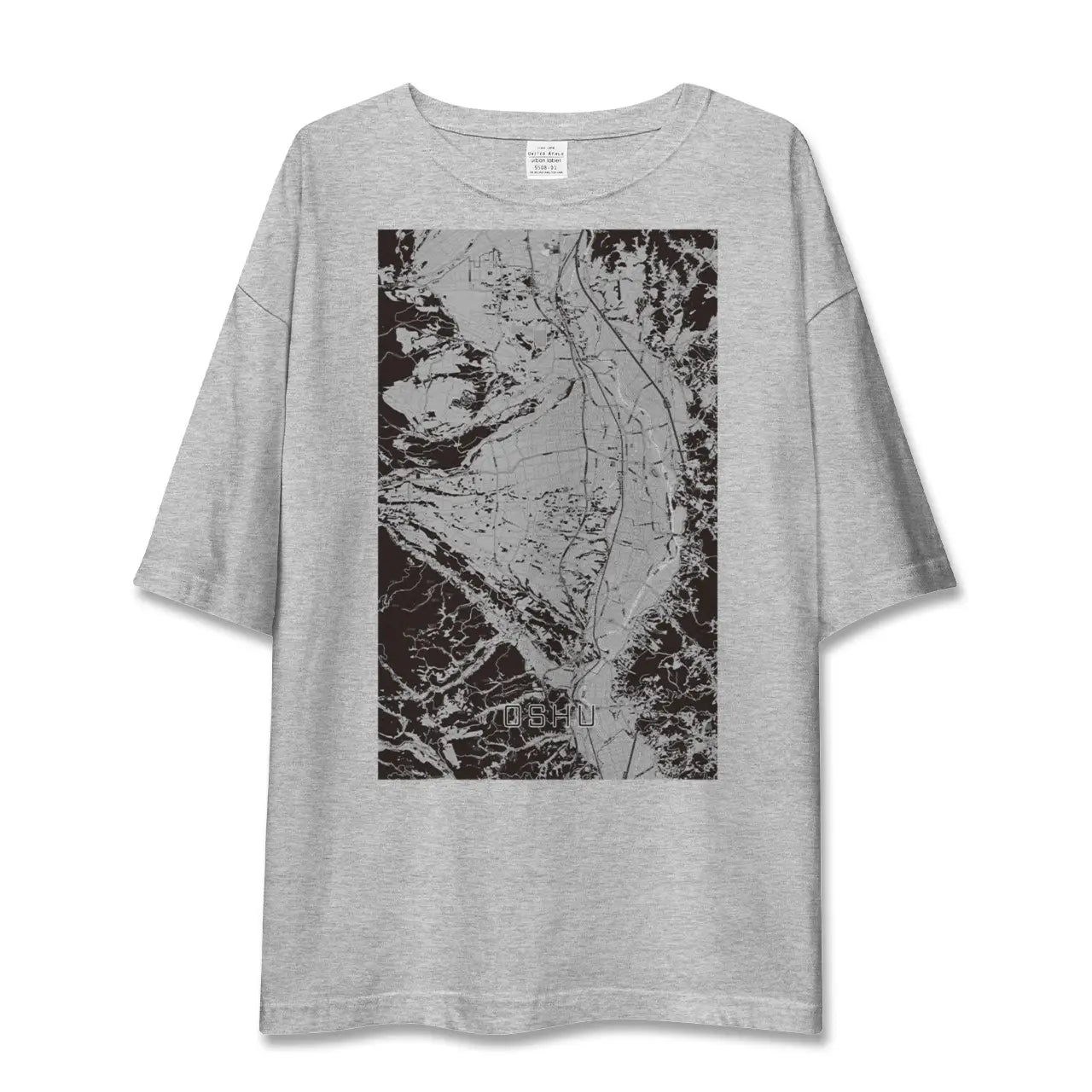 【奥州(岩手県)】地図柄ビッグシルエットTシャツ