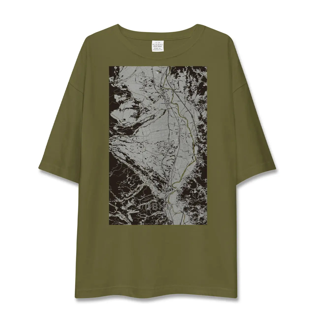 【奥州(岩手県)】地図柄ビッグシルエットTシャツ