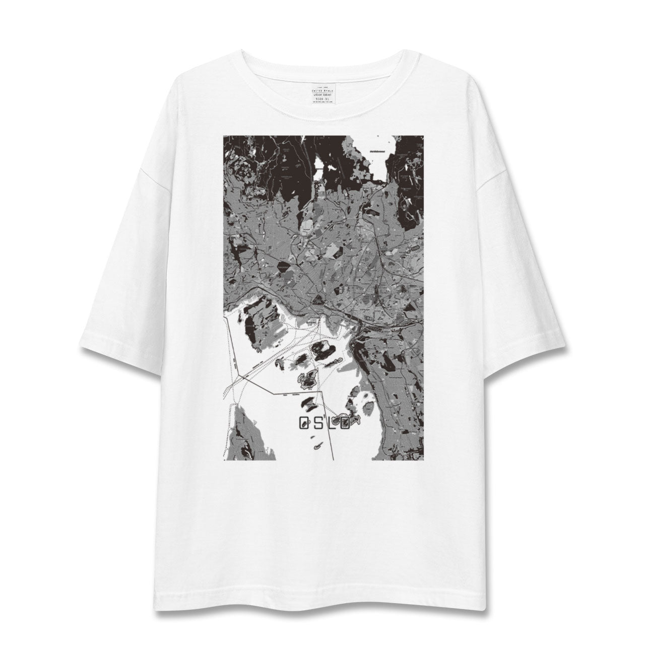 【オスロ(ノルウェー)】地図柄ビッグシルエットTシャツ