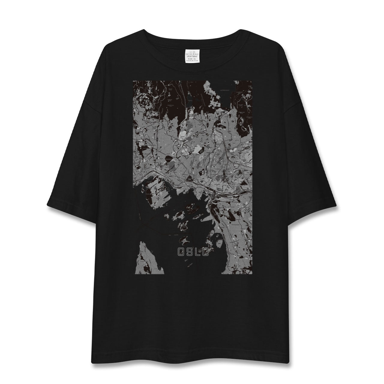 【オスロ(ノルウェー)】地図柄ビッグシルエットTシャツ