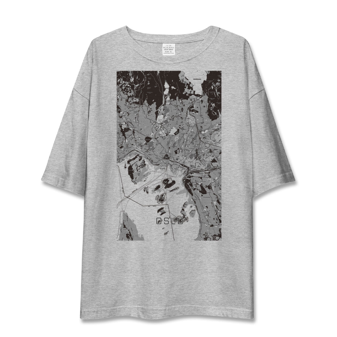 【オスロ(ノルウェー)】地図柄ビッグシルエットTシャツ