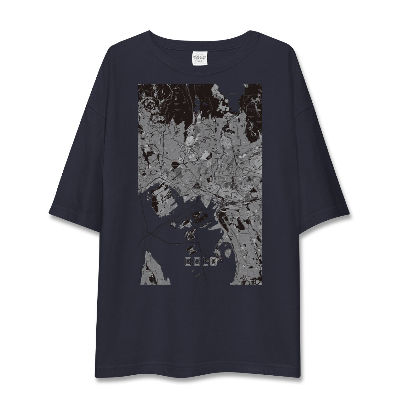 【オスロ(ノルウェー)】地図柄ビッグシルエットTシャツ