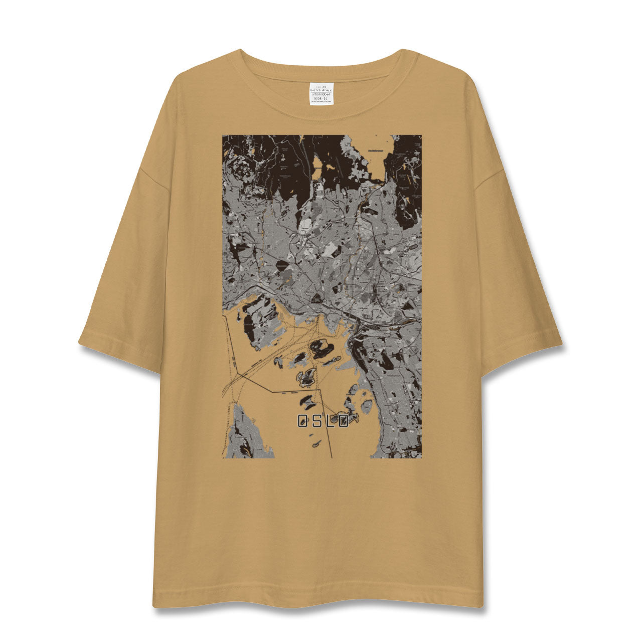 【オスロ(ノルウェー)】地図柄ビッグシルエットTシャツ