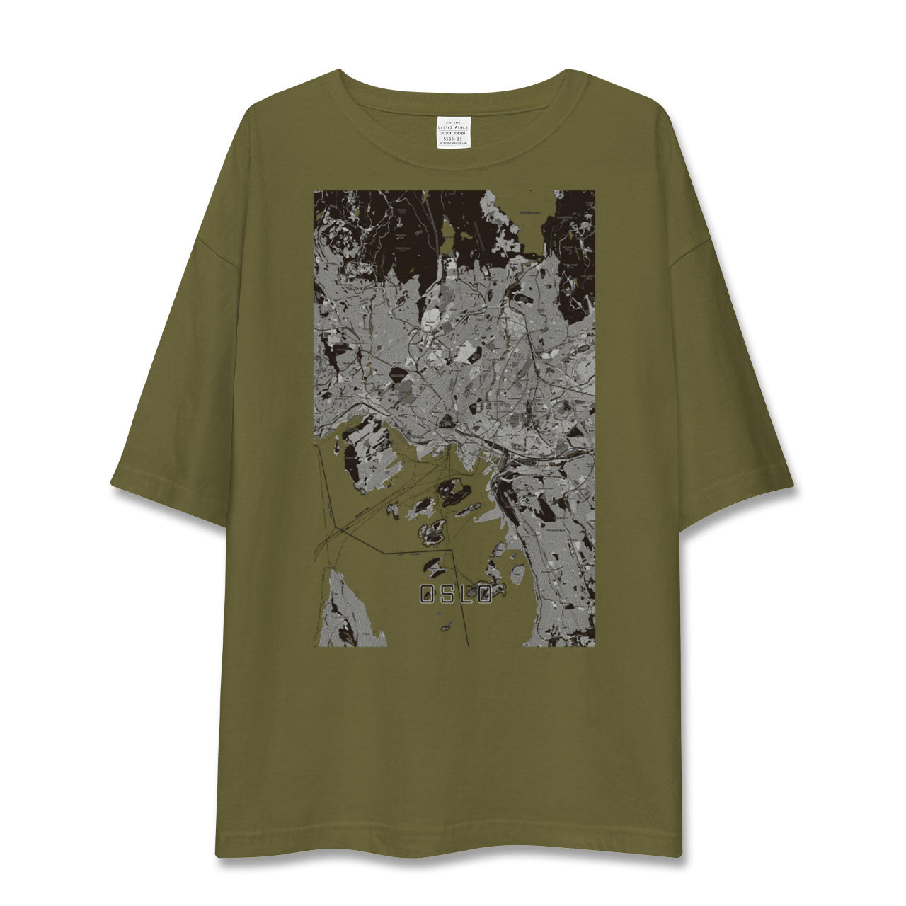 【オスロ(ノルウェー)】地図柄ビッグシルエットTシャツ