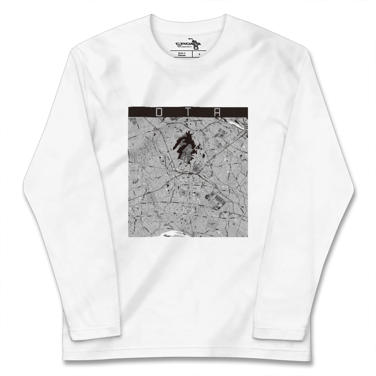 【太田(群馬県)】地図柄ロングスリーブTシャツ