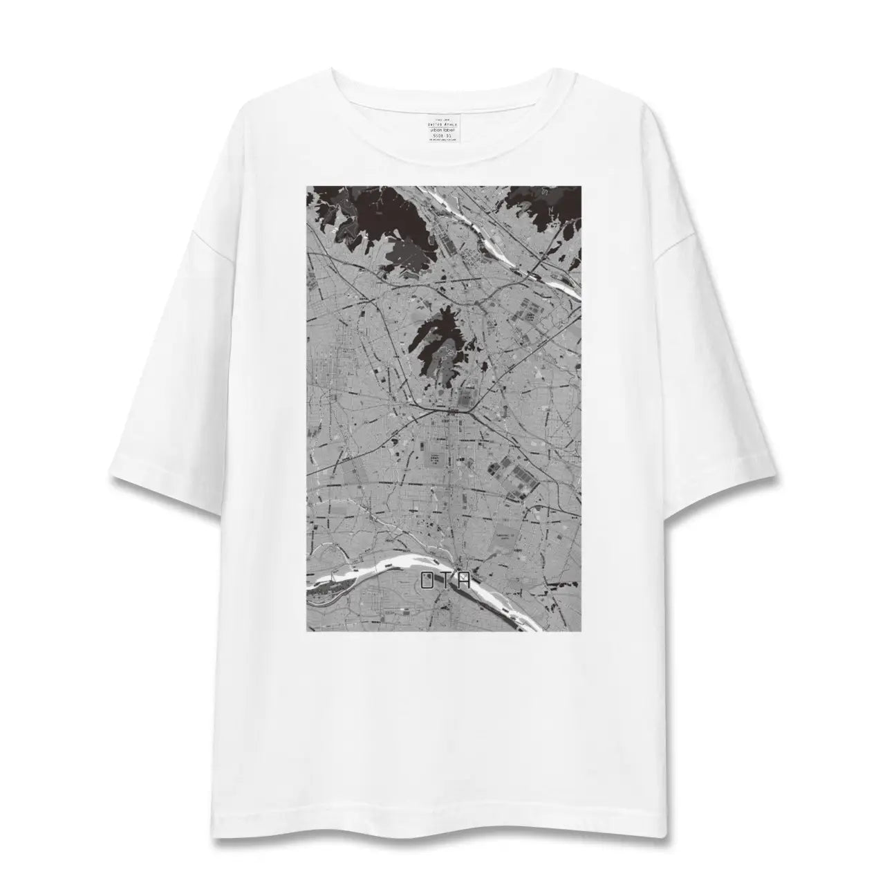 【太田(群馬県)】地図柄ビッグシルエットTシャツ