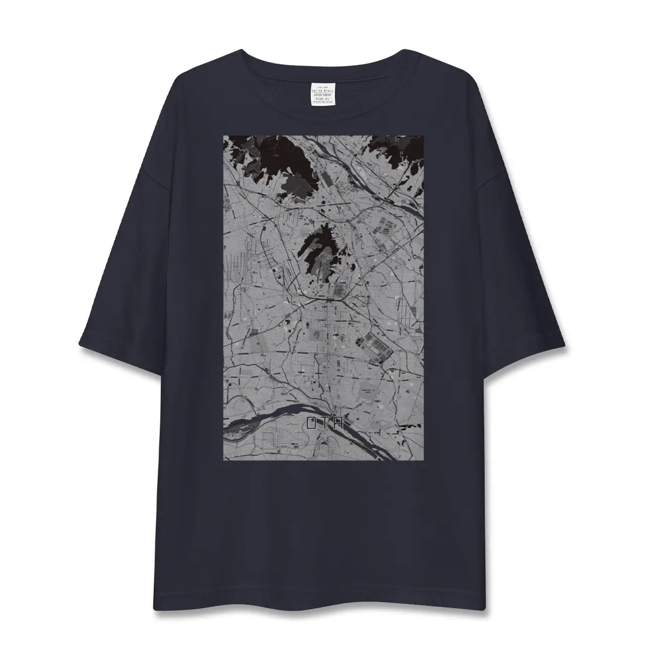 【太田(群馬県)】地図柄ビッグシルエットTシャツ