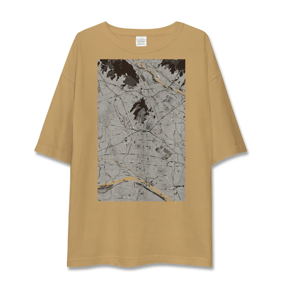 【太田(群馬県)】地図柄ビッグシルエットTシャツ