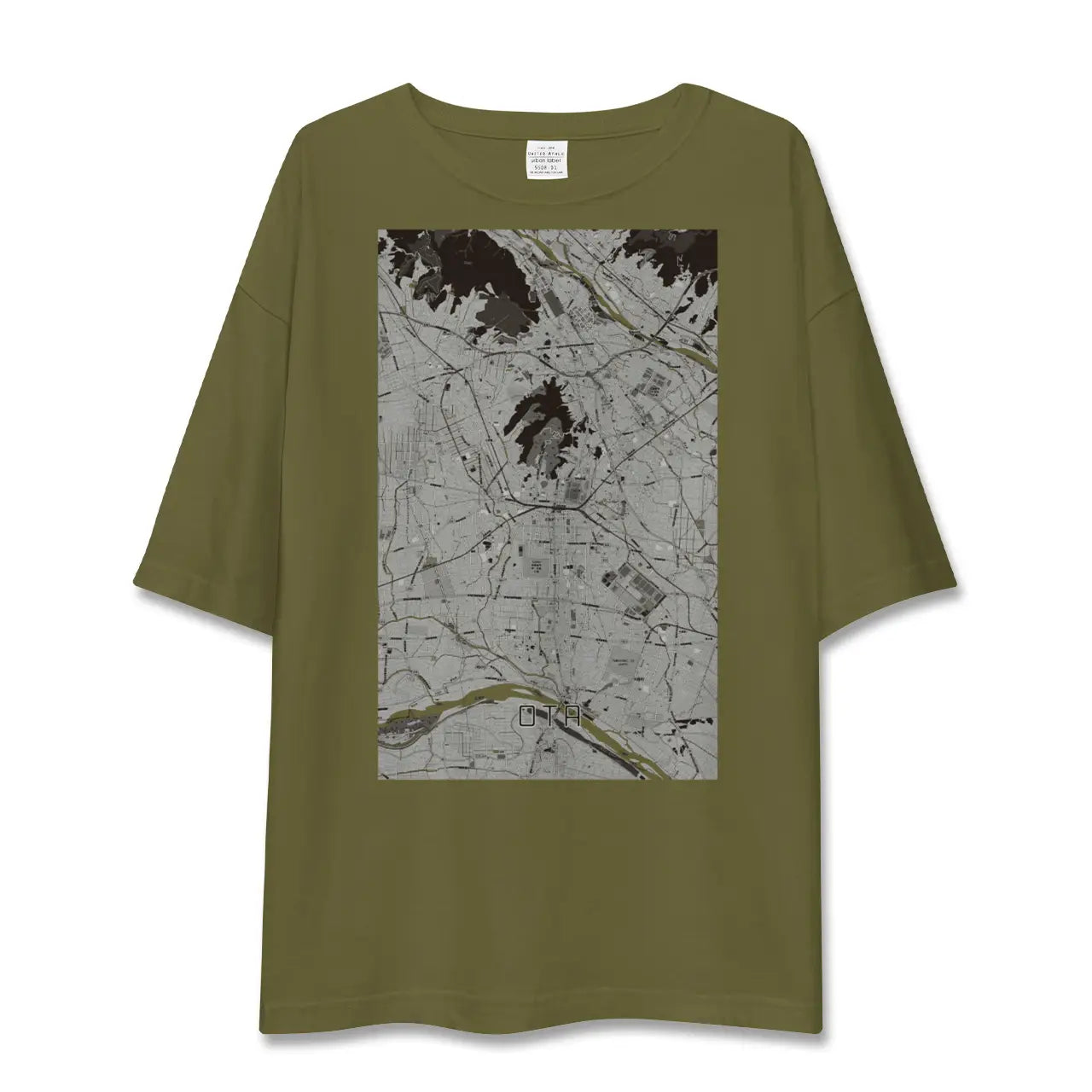 【太田(群馬県)】地図柄ビッグシルエットTシャツ