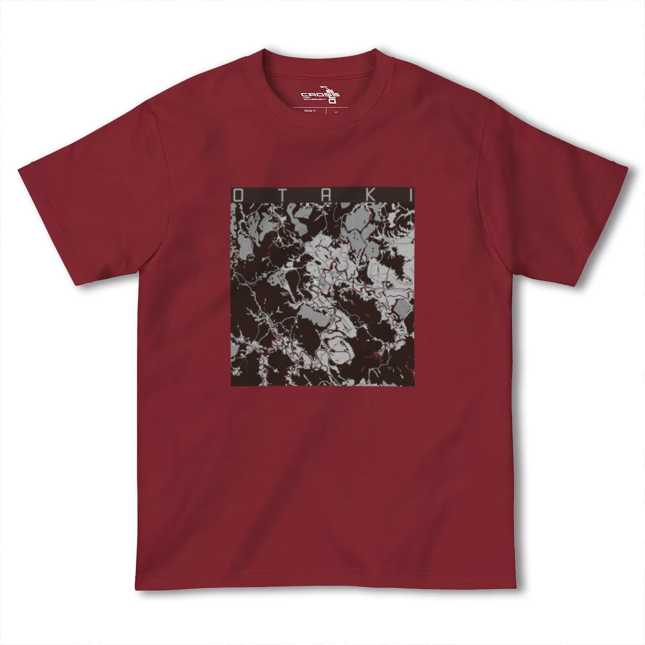 【大多喜(千葉県)】地図柄ヘビーウェイトTシャツ