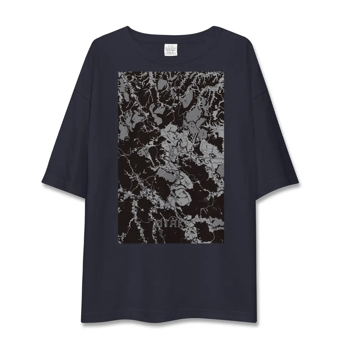 【大多喜(千葉県)】地図柄ビッグシルエットTシャツ