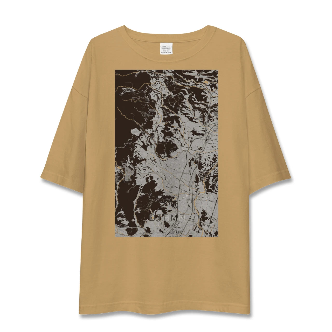 【大玉(福島県)】地図柄ビッグシルエットTシャツ