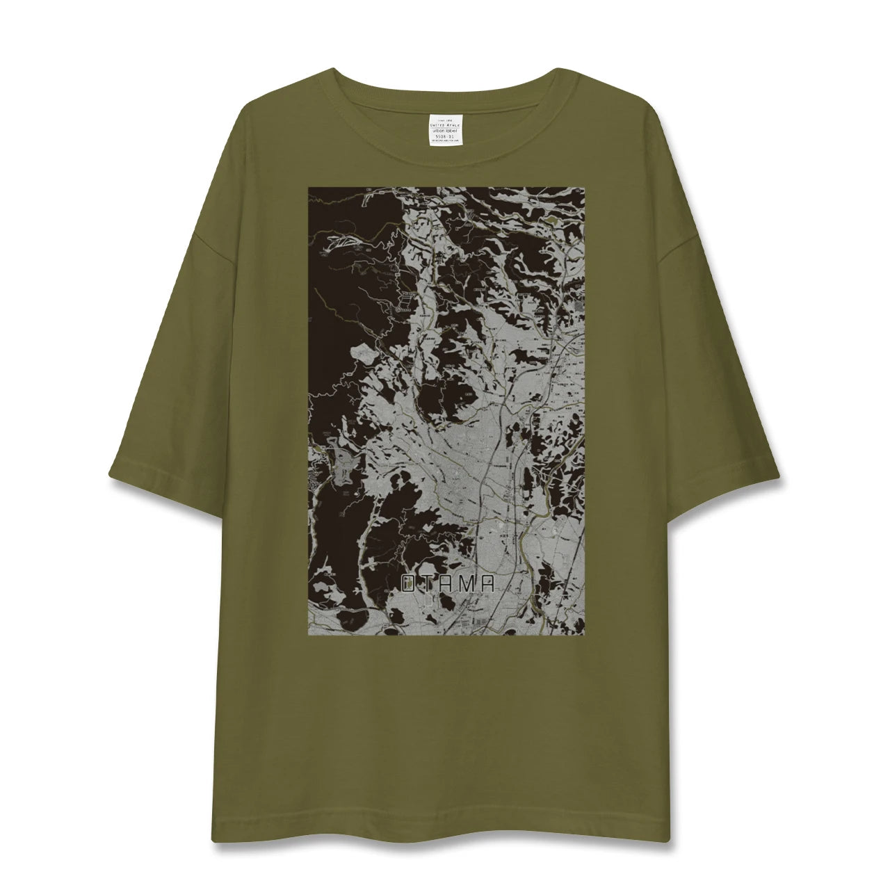 【大玉(福島県)】地図柄ビッグシルエットTシャツ
