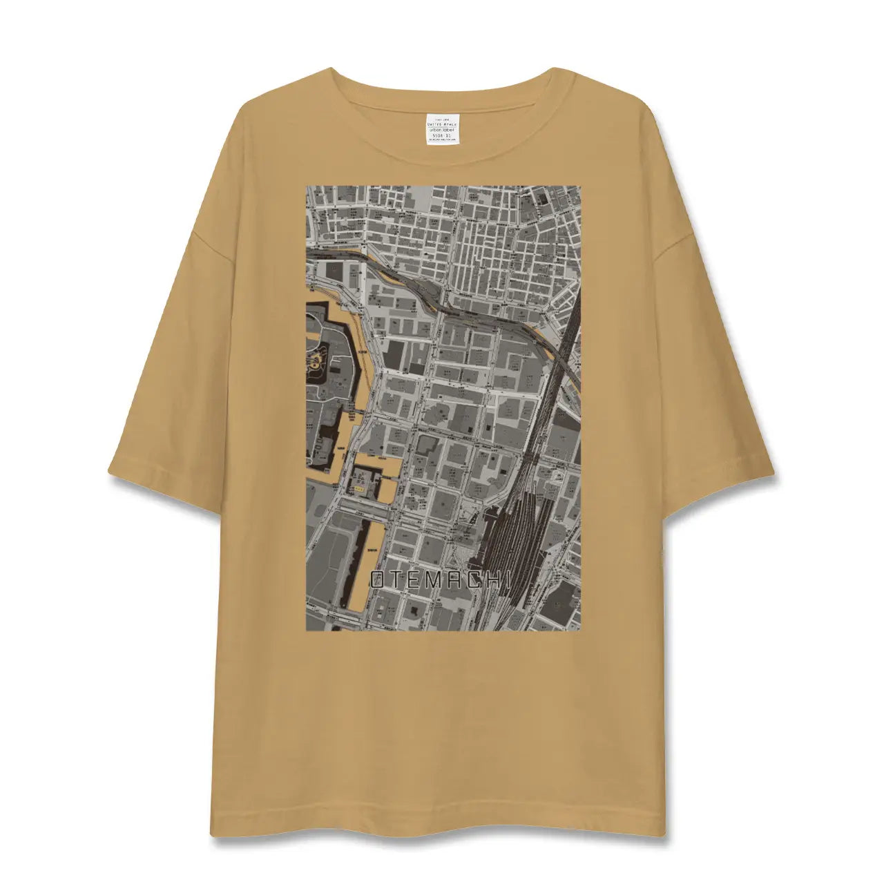 【大手町(東京都)】地図柄ビッグシルエットTシャツ