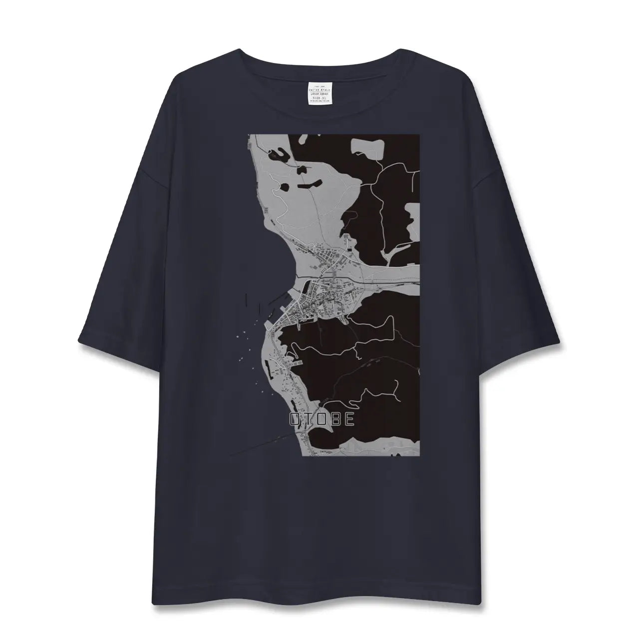 【乙部(北海道)】地図柄ビッグシルエットTシャツ