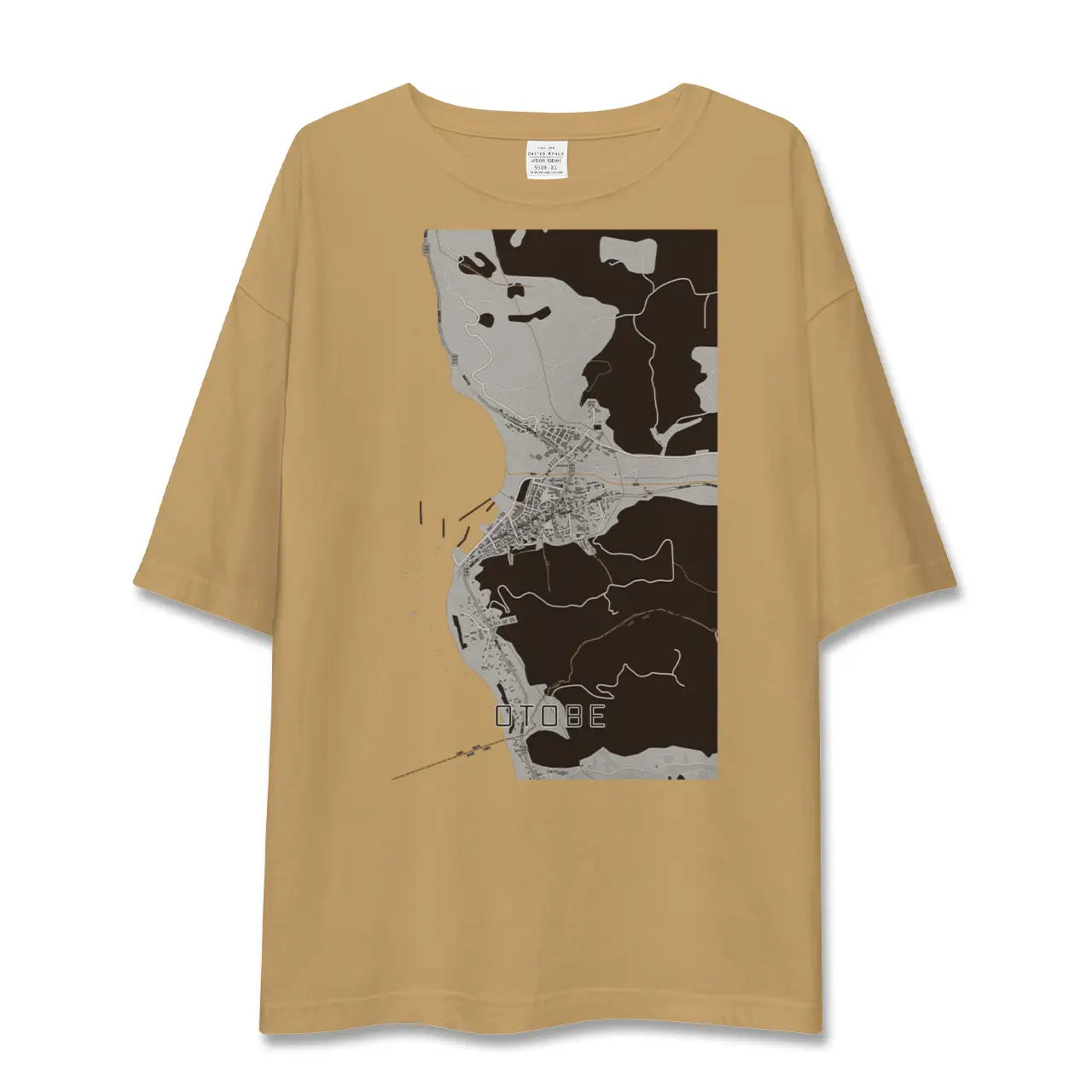 【乙部(北海道)】地図柄ビッグシルエットTシャツ