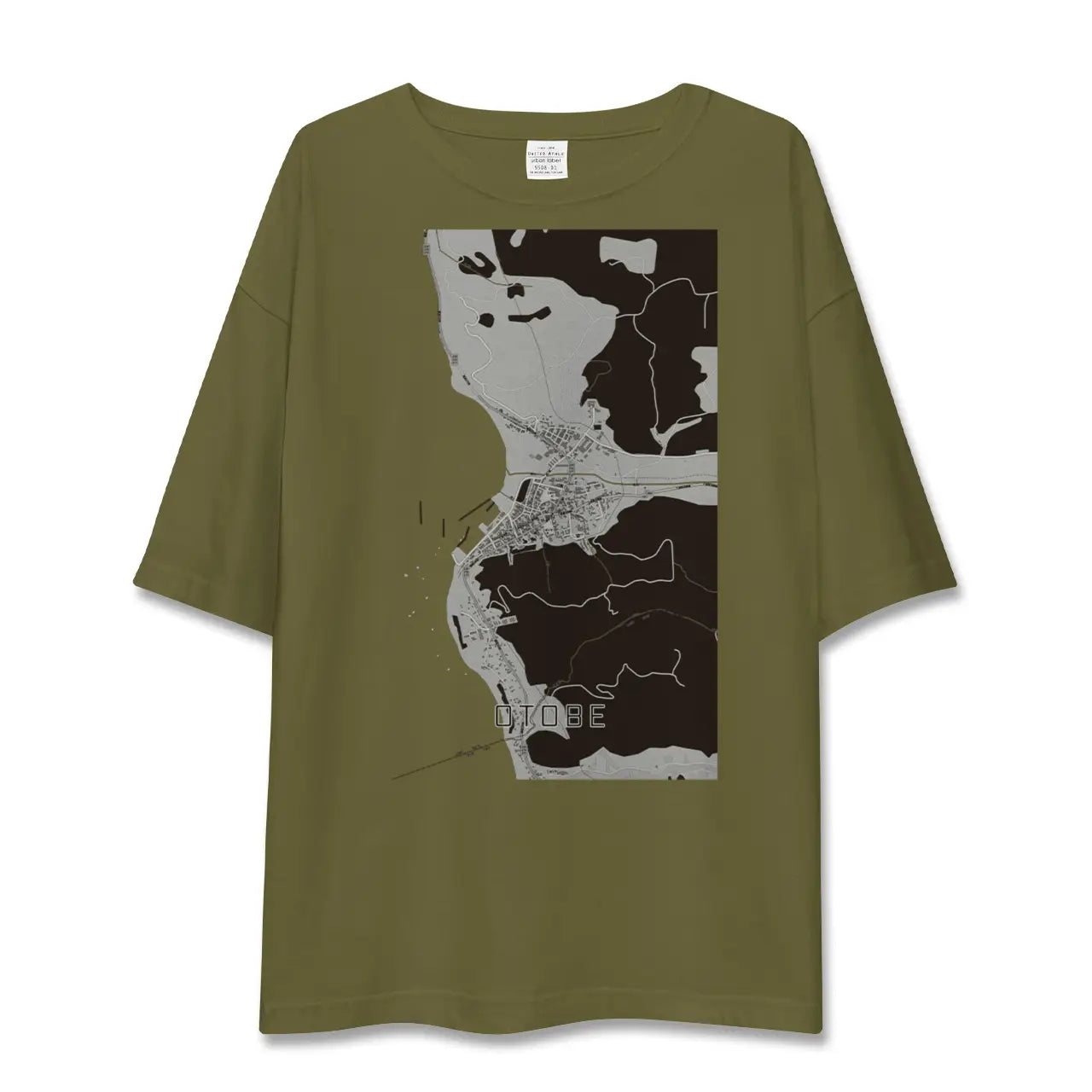 【乙部(北海道)】地図柄ビッグシルエットTシャツ