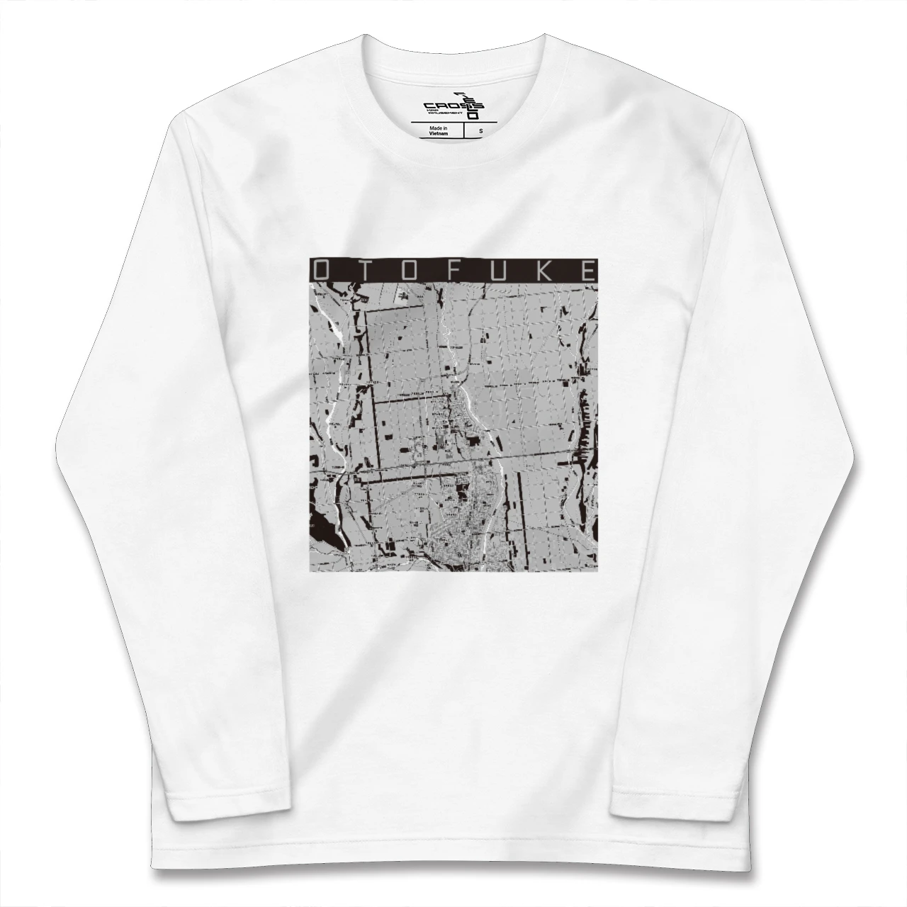 【音更(北海道)】地図柄ロングスリーブTシャツ