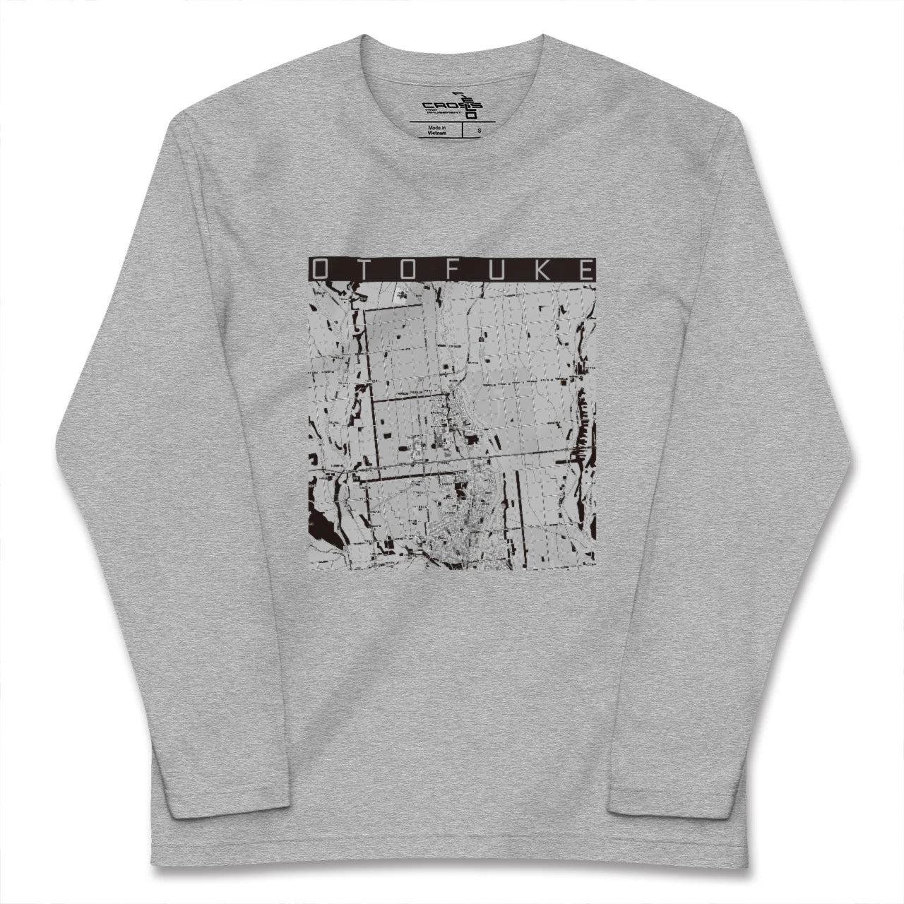 【音更(北海道)】地図柄ロングスリーブTシャツ