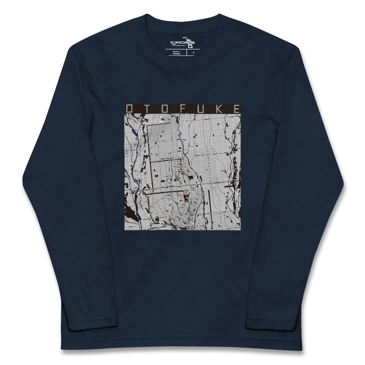 【音更(北海道)】地図柄ロングスリーブTシャツ