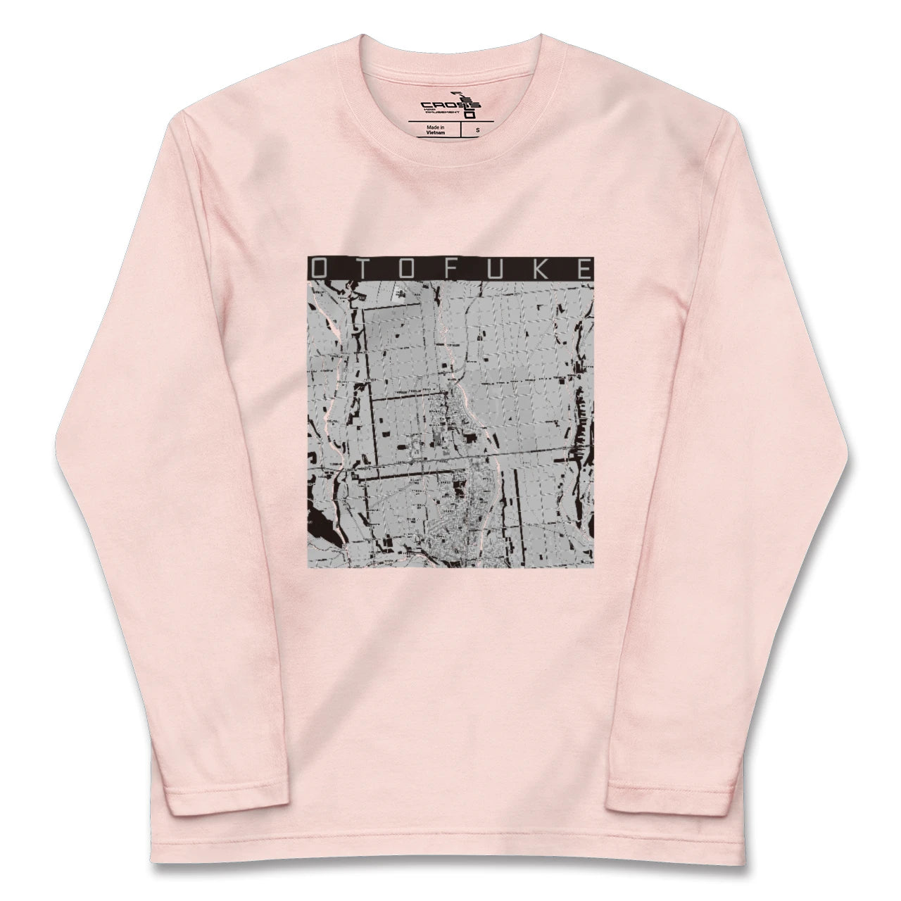 【音更(北海道)】地図柄ロングスリーブTシャツ