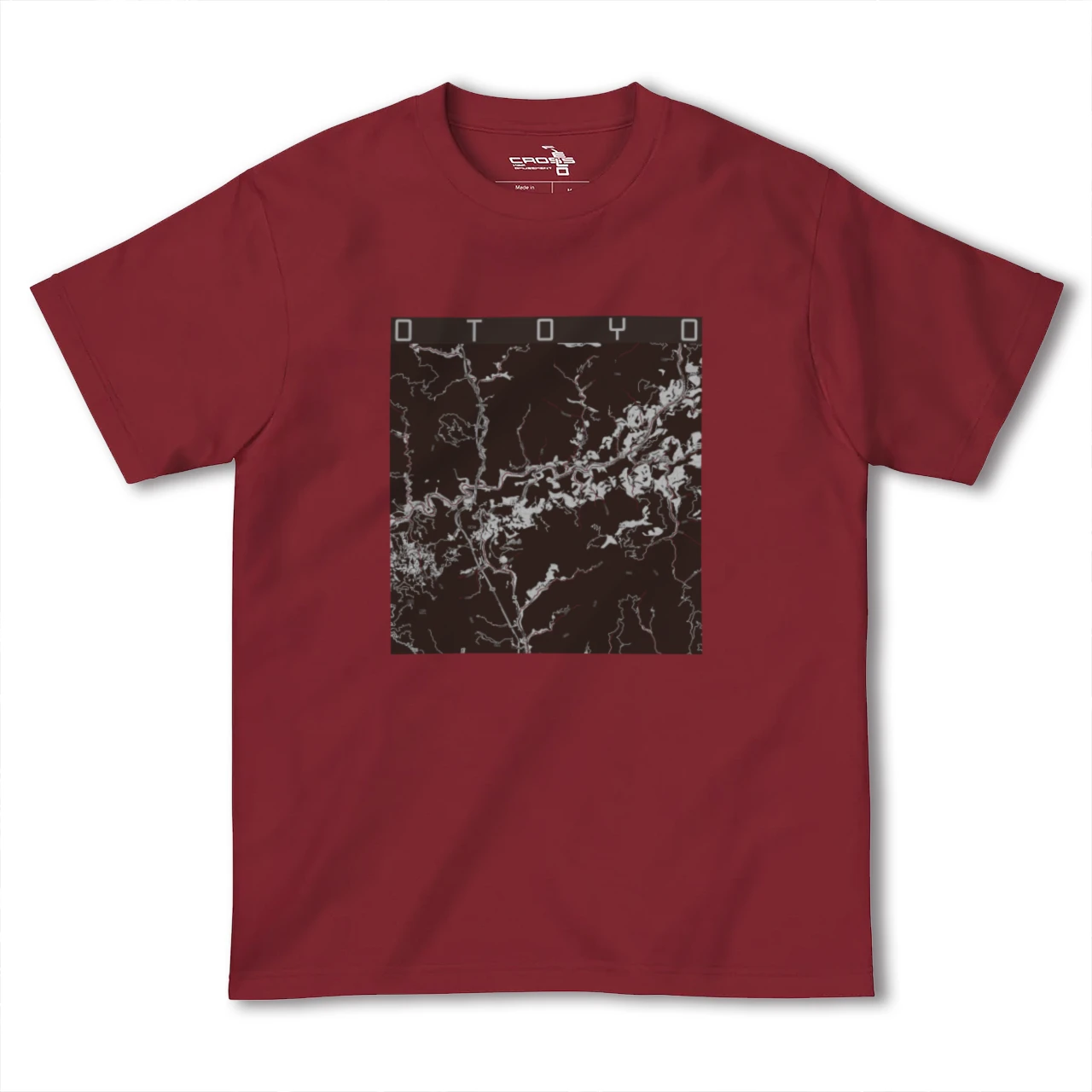【大豊(高知県)】地図柄ヘビーウェイトTシャツ